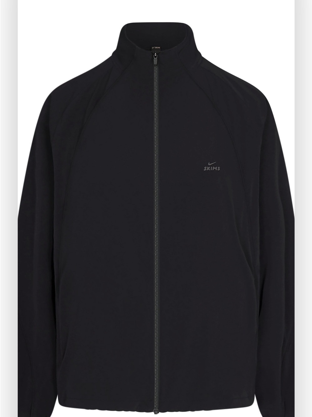 Nike Skims Stretch Nylon Oversized Track Jacket in Obsidian Black - Picture 2 of 5